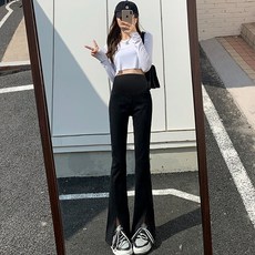임산부 바지 봄가을 팬츠 슬릿 청바지 겨울 슬릿 팬츠 가을 나팔바지