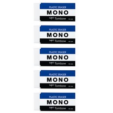 TOMBOW 톰보우 모노 스탠다드 지우개 중, 5개, 중 (화이트 PE04A)