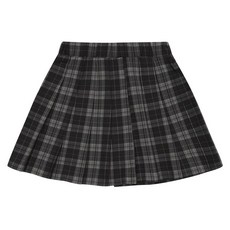 에꼴리에 여아 밴딩 모노 체크 플리츠 스커트 23C5851 BK