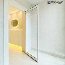 스윙도어 초슬림 중문 현관 아파트 싱글형 투명강화유리 오픈형 화이트, 2.브론즈_강화유리(+5만원), 2.민자우드고시(+5만원), 1.불소도장 3도코팅 화이트(+7만원), 1개