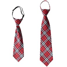 아동넥타이 유아 어린이 넥타이 주니어 학생 넥타이 행사넥타이 레드 체크 넥타이