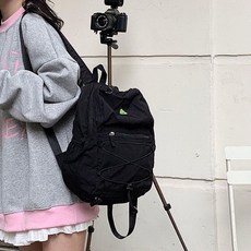 新款戶外登山包超輕揹包耐磨大容量書包輕便旅行男女時尚雙肩包, 黑色