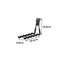 멀티 사이즈 차고 헤비 듀티 그루브 플레이트 전동 공구 공간 절약을 위해 벽걸이 형 정원 도구 사다리 자전거, HD-1PCS-W-Black, 1개