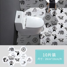 접착식 데코타일 방수 욕실 셀프인테리어 화장실 바닥 부엌 미끄럼방지, 10개, F 10개 세트