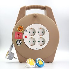 러그박스 슬림20m일반크림브라운 멀티탭/연장선/캠핑/릴선, 1개, 슬림 20M 크림브라운, 20m