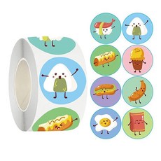 원형 주먹밥 포장 봉투 스티커 김밥 스시 만들기 틀 도구 도시락, 1개