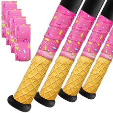 Simgoing Baseball & Softball Bat Grip Tape 4-Pack 1.1mm Ice Cream Drip for All-Weather Performanc