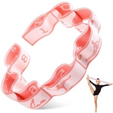 아동용 스트레치 스트랩 2개 신축성 있는 체조 스트레칭 발레 댄스 밴드 8개의 루프 조절 가능한 운동 훈련 저항 스트랩 어린이 물건 필라테스 라틴 요가 장비용 퍼플