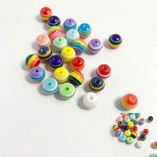 더아이 큰원형줄무늬 비즈 공예 부자재 어린이미술 유아놀이 만들기재료