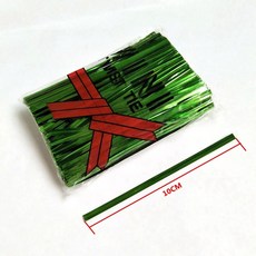 지주대 50개 고정대 화분 대량 꽃 철사 지지대 고추대 고정, 컬러 결속선 1팩녹색