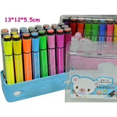 寶貝玩具屋 文具 畫畫蓋印章 24色胖胖印章彩色筆收納盒