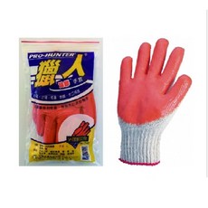 獵人牌 P740 粗針沾膠工作手套 (12雙入/全掌止滑), 橘色沾膠, 12套