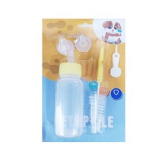 寵物奶瓶套裝 矽膠奶嘴 狗狗貓咪奶瓶 多奶嘴5件組, 1個, 奶瓶套裝60ml（顏色隨機）