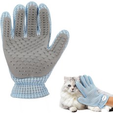 개 고양이를 위한 헤클리아 2-in-1 애완동물 그루밍 장갑 고양이 1피스 파이브 핑거 탈포 모피 제거 효율적인 마사지 소파 의류 카펫용 다면 클리너