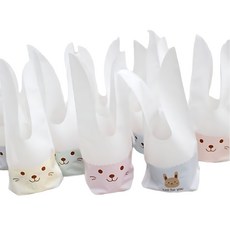 초등부 예배선물 달걀담는 부활절토끼 폴리백 10P/ 어르신미술 늘봄학교 만들기교구 엄마표놀이, 2세트, 색상랜덤