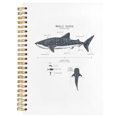 이그니타이거 수국 핑크 플로럴 노트북 메모용 플로럴 노트북 저널링 글쓰기용 에스테틱 스파이럴 노트북 저널 스파이럴 노트북 5 5x8 3 인치, shark