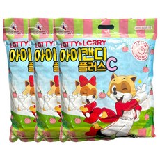 로티 로리 아이캔디 플러스C 1000정 새콤달콤 복숭아맛 대용량 어린이 키즈비타민, 1.2kg, 3개