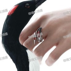 靈鶴浮生手鐲與戒指 羽毛設計時尚手飾