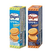 오리온제과 다이제 샌드 초코6개+바닐라6개, 12개, 98g