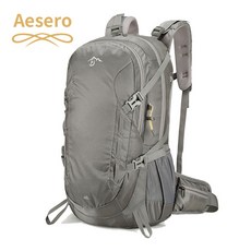 Aesero 등산배낭 아웃도어 초경량 대용량 40L 등산가방 남자 여성 배낭 백팩, 그레이