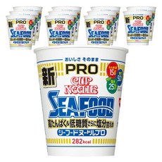 NISSIN 日清 Cup Noodle Pro高蛋白低糖質減鹽版海鮮杯麵, 12個