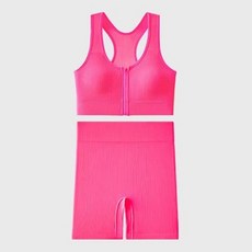 【MyWa】兩件式運動背心套裝 女生運動褲 前拉鍊設計 瑜珈健身慢跑日常穿搭