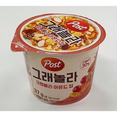 포스트 NEW 컵시리얼 그래놀라 크랜베리 아몬드 12p, 444g, 2개