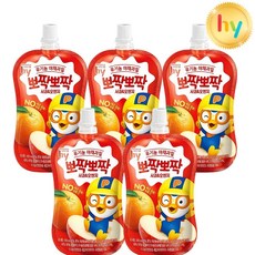 hy 뽀로로 뽀짝뽀짝 사과오렌지 유기농 과일야채주스, 100ml, 5개