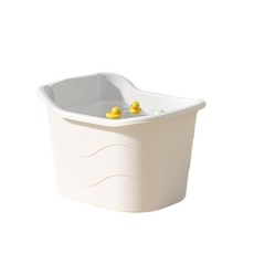 兒童泡澡桶, 象牙白加厚款 0 - 6歲 - 56*46*40 禮包