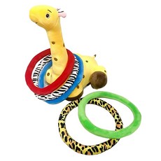유아스포츠 헝겊장난감 기린인형 고리던지기/ 유아게임 유치원 실내놀이 링던지기, 1개, 혼합색상