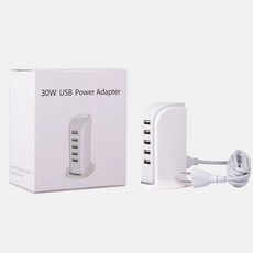 5포트 USB 멀티충전기 퀵차지 허브 LDE-C0016, H. 1미터 PD 고속 충전 케이블 1개