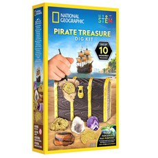 6살 집콕놀이 해적 보물상자 10종 화석발굴 키트 과학완구, 1박스