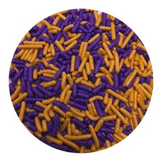 NCS 퍼플 앤 골드 지미 식용 스프링클 226.8g(8온스) - 컵케이크 쿠키 케이크 케이크 팝 도넛에 적합, Purple, Gold