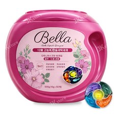 벨라 5in1 12배 고농축 캡슐세탁세제 다우니머스크향 세탁+섬유유연 일반 드럼 겸용, 1개, 50개입