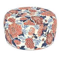 LVTXIII 실내/실외 엑스트라 라지 공기 주입식 오토만 푸프 D78.7 x 높이 35.6cm(31 14인치) 손잡이가 달린 원형 발판 파티오 캠핑 해변 활기찬 꽃을, LVTXIII 실내/실외 엑스트라 라지 공기 주입식 오