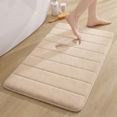 유니크릿 빨아쓰는 부드러운 욕실 발매트, 베이지