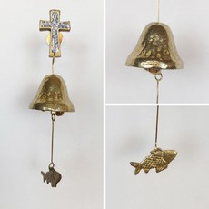 1종 십자가 문종 황동 출입 도어벨 풍경 현관 실버 93609ea 1(PC)