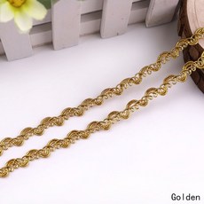 의류 부자재 물결 곡선 자바라 레이스 테이프 2 야드 금색과 은색 소파 커튼 홈 섬유 diy 재봉 액세서리 트림 리본, 2야드, 2야드, 황금, 1개
