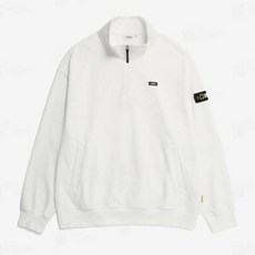 내셔널지오그래 NATIONAL GEOGRAPHIC 세미 오버핏 하프 집업 맨투맨 티셔츠 N231MSW100 408452