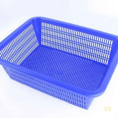 대목 깊은 사각 소쿠리 4호특 블루 거름망