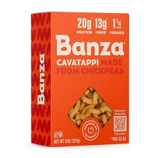 Banza 병아리콩 Cavatappi 파스타 - 글루텐 프리 고단백 및 저탄수화물 단백질 카바타피 병아리콩 파스타 - 226.8g(8온스), 1, 227g