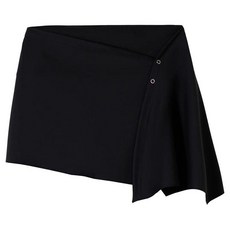 여성 필라테스 요가 스커트 레깅스 치마 운동용 팬츠 커버업, 1개, 블랙