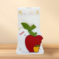 애플 사과 인테리어 키친타올 두루마리 휴지 꽂이 키친페퍼홀더 주방장식, 레드, 1개