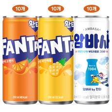 탄산롱캔 3종세트(환타 오렌지+환타 파인애플+암바사), 240ml