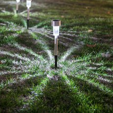 LED 정원등 조명 화이트 잔디등 태양열정원등 태양열전구 led잔디등, 상세페이지 참조