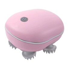 頭部按摩儀 可拆卸清洗 4輪離旋式按摩 三檔調節 7級防水 全身適用 按摩器 頭部按摩 按摩機, 粉色
