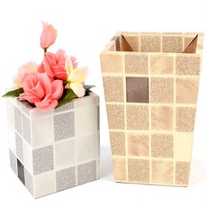 짱이상회 인테리어 조화 화분 인조식물화분, 브라운 - 소