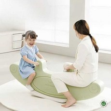 어린이 2인용 시소 아기 유아 실내 흔들 목마 말 선물, 1개, 화이트