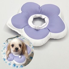 꽃피는 강아지 고양이 쿠션 넥카라 퍼플 M _20260201EA