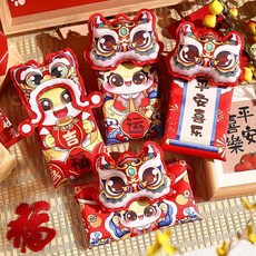 新品上新 馬年利是封 新年卡通布藝紅包袋 春節利是封 過年創意萬元壓歲錢包 2026新款利是封, 1個, 【順遂如意】,蛇年卡通紅包